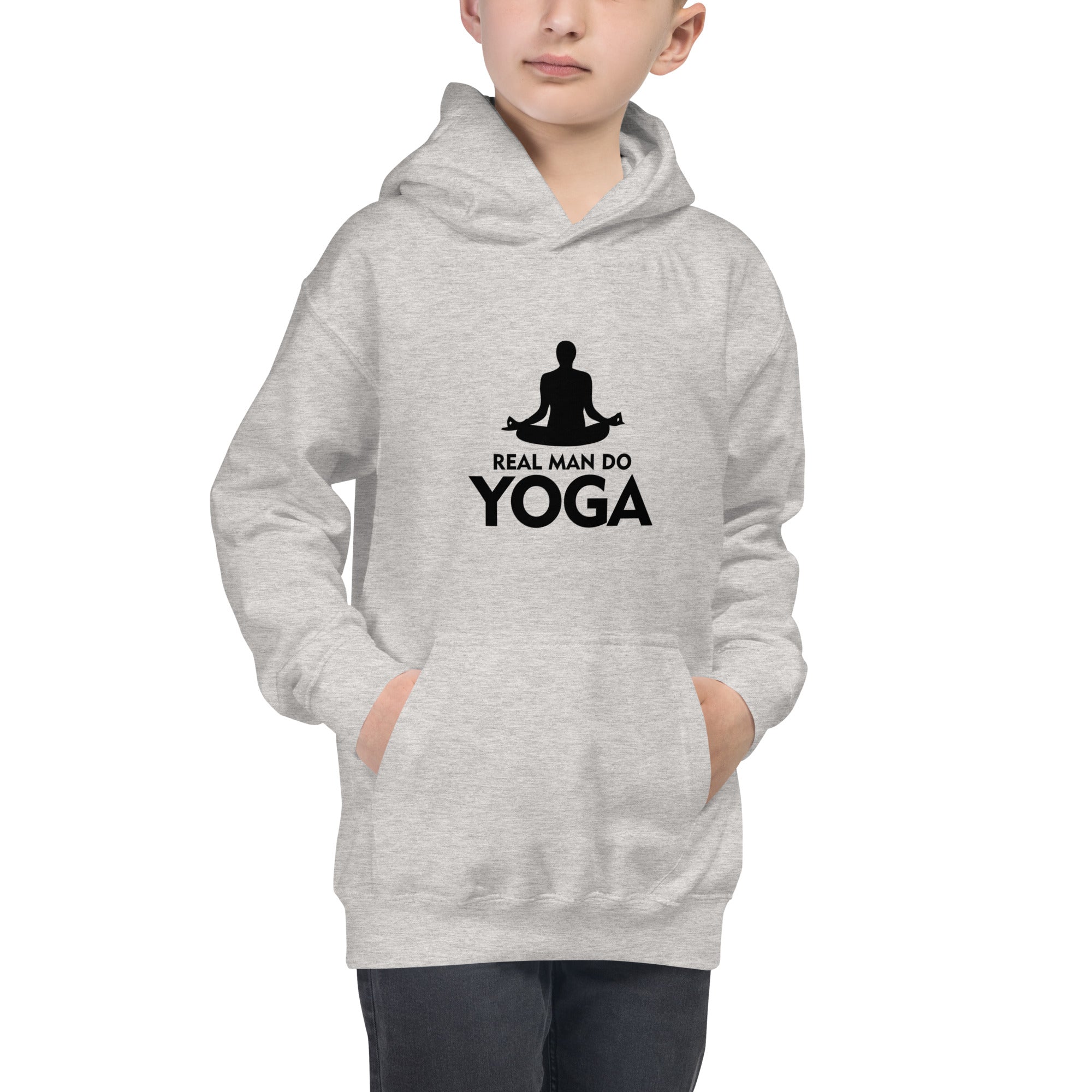 REAL MAN DO YOGA - Kids Hoodie