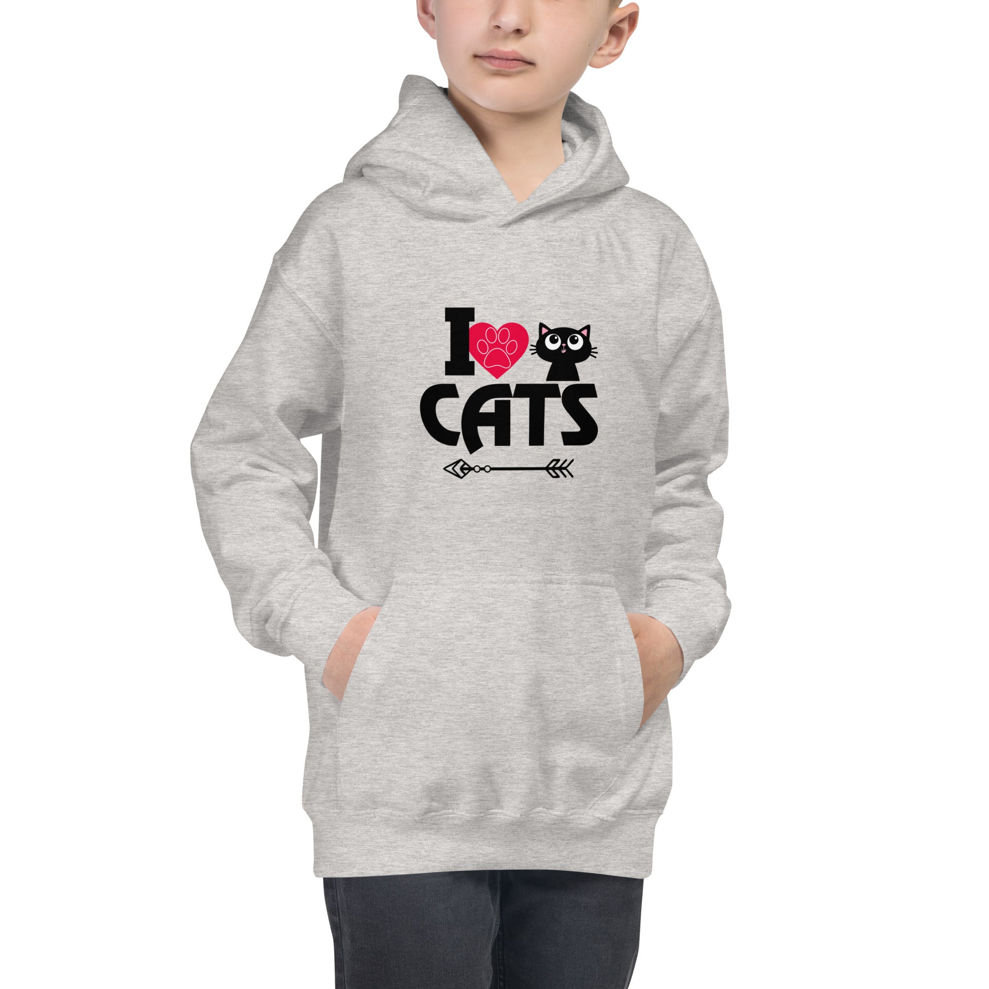 I LOVE CATS - Kids Hoodie