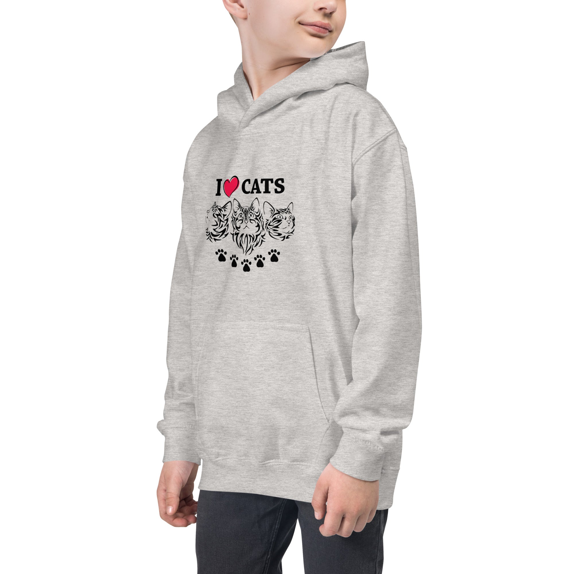 I LOVE CATS - Kids Hoodie