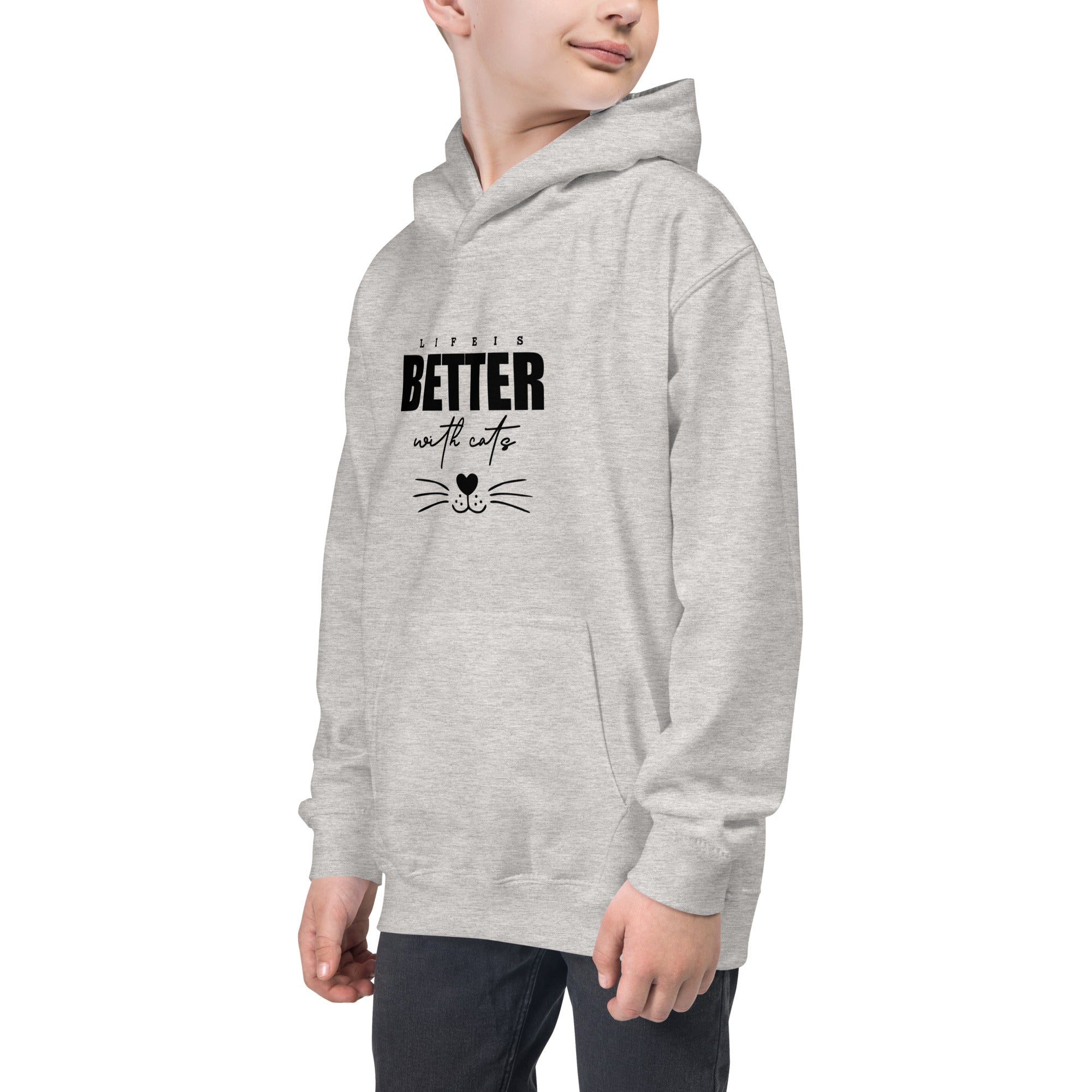 LIFE IS BETTER WITH CATS - Kids Hoodie