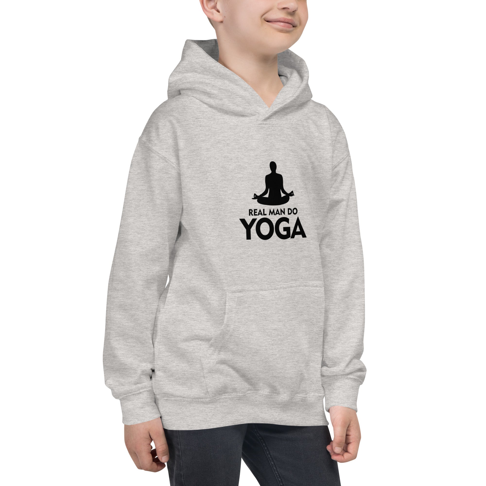 REAL MAN DO YOGA - Kids Hoodie