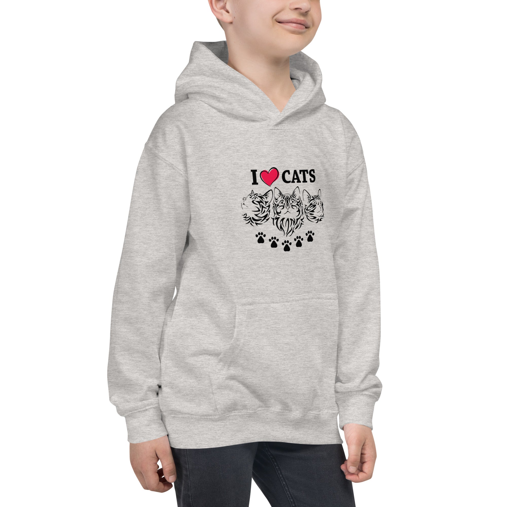 I LOVE CATS - Kids Hoodie