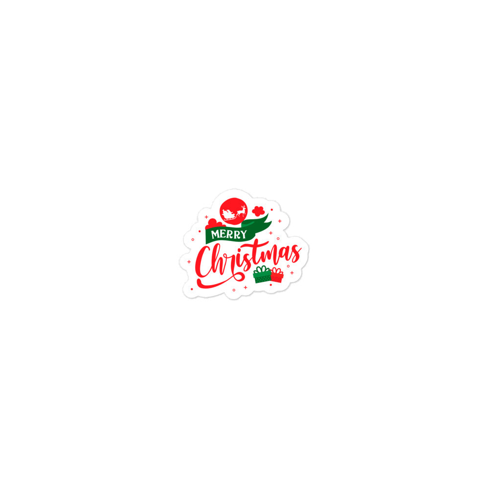 Merry Christmas- Bubble-free stickers