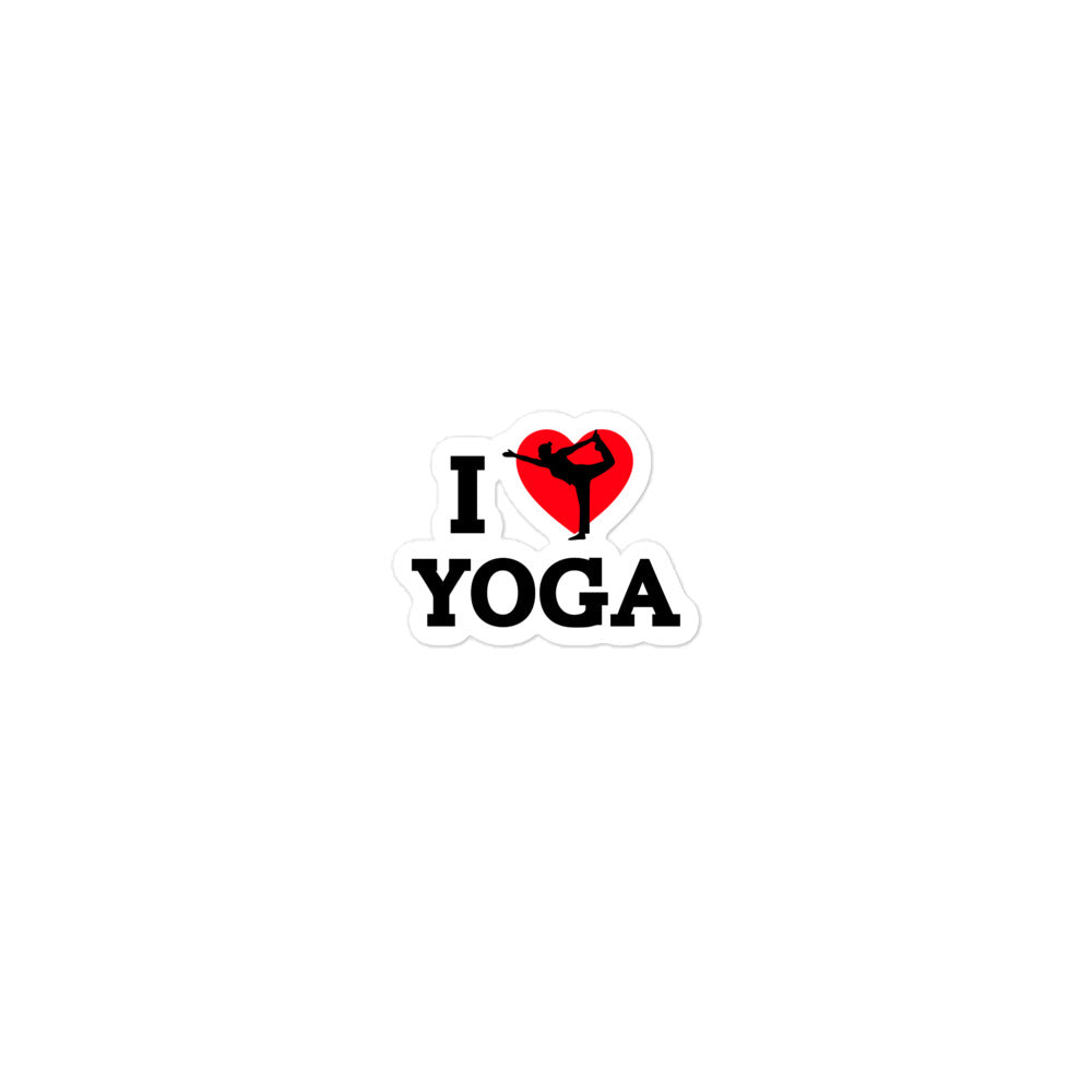 I LOVE YOGA - Bubble-free stickers