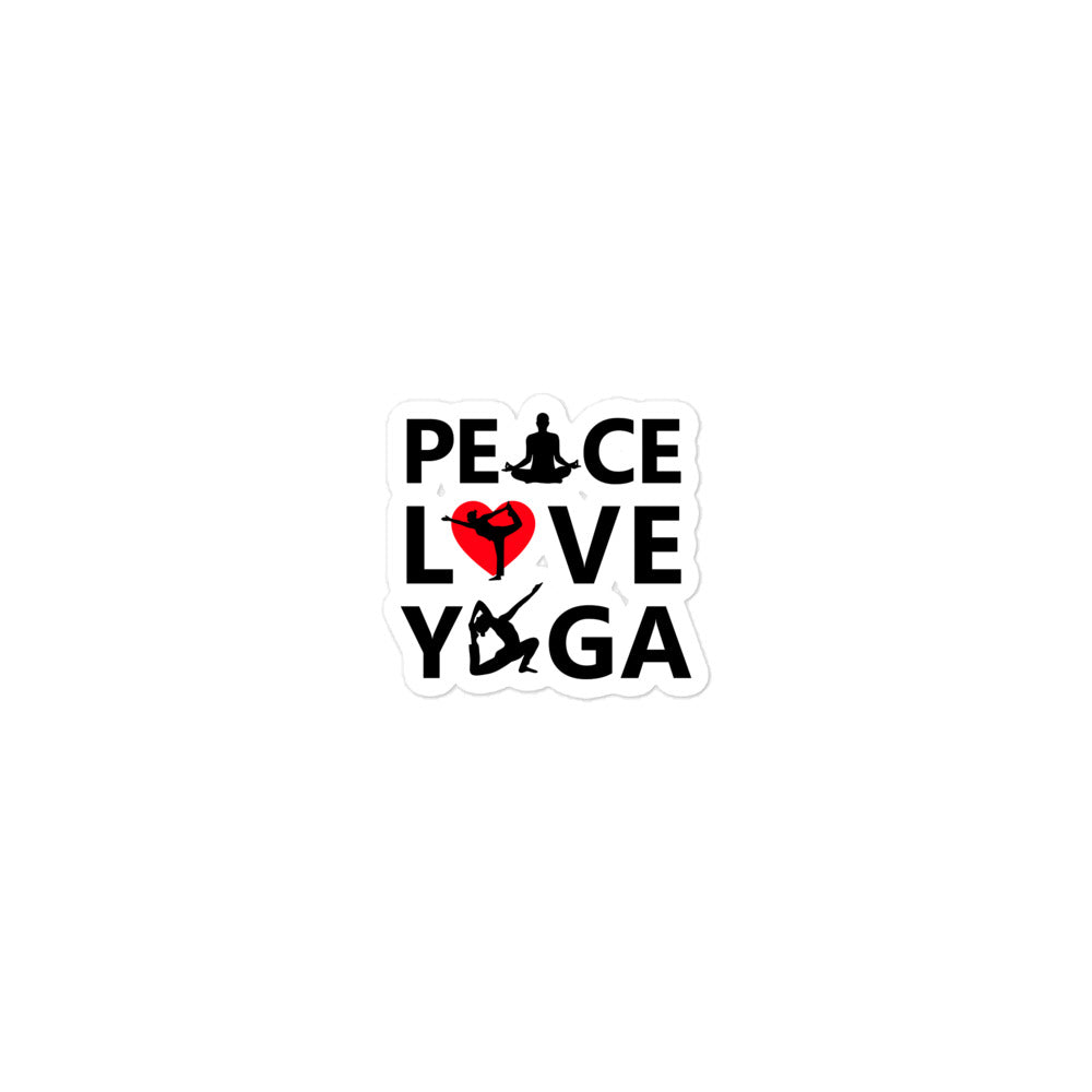 PEACE LOVE YOGA - Bubble-free stickers