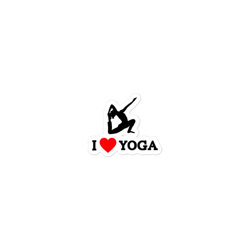 I LOVE YOGA - Bubble-free stickers