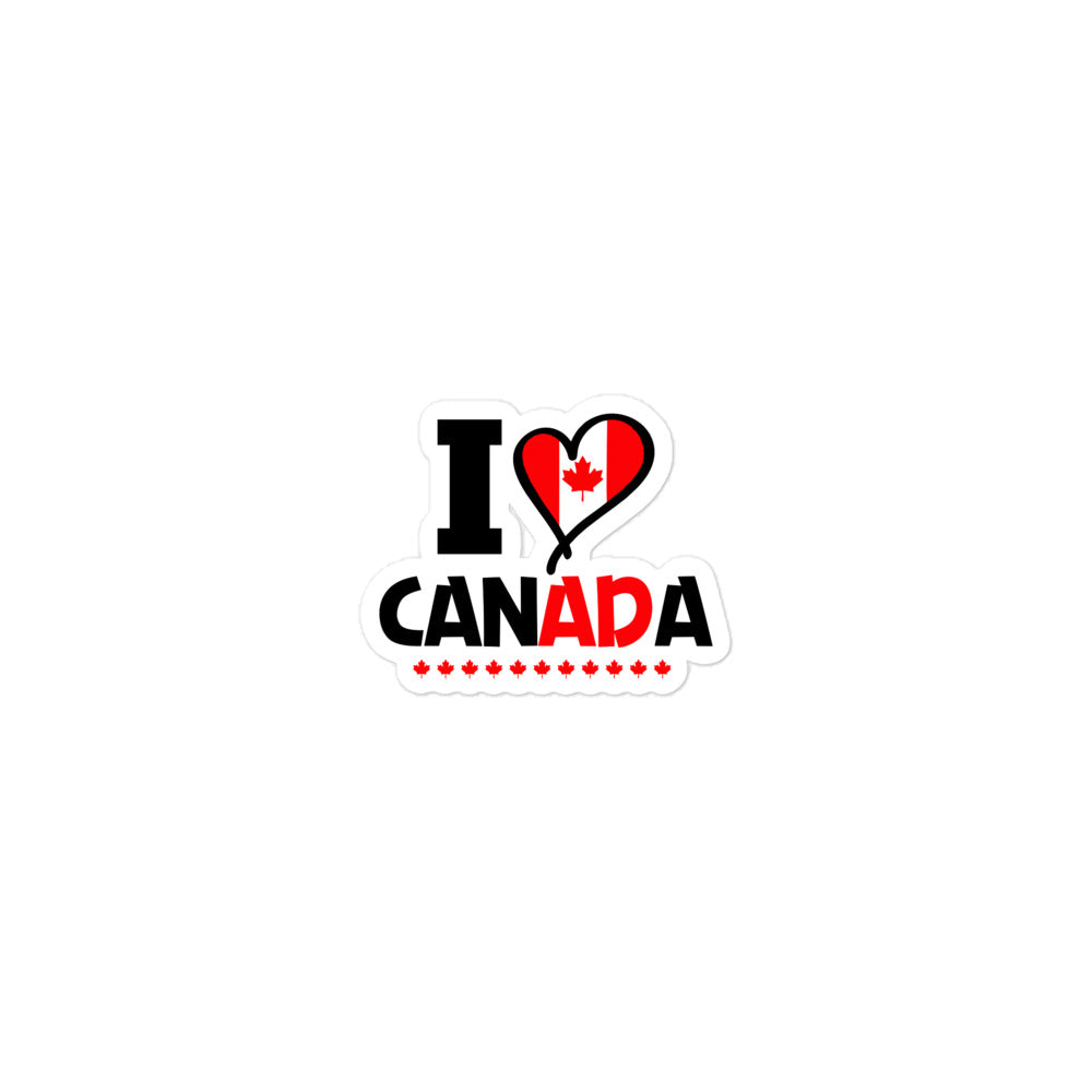 I LOVE CANADA - Bubble-free stickers