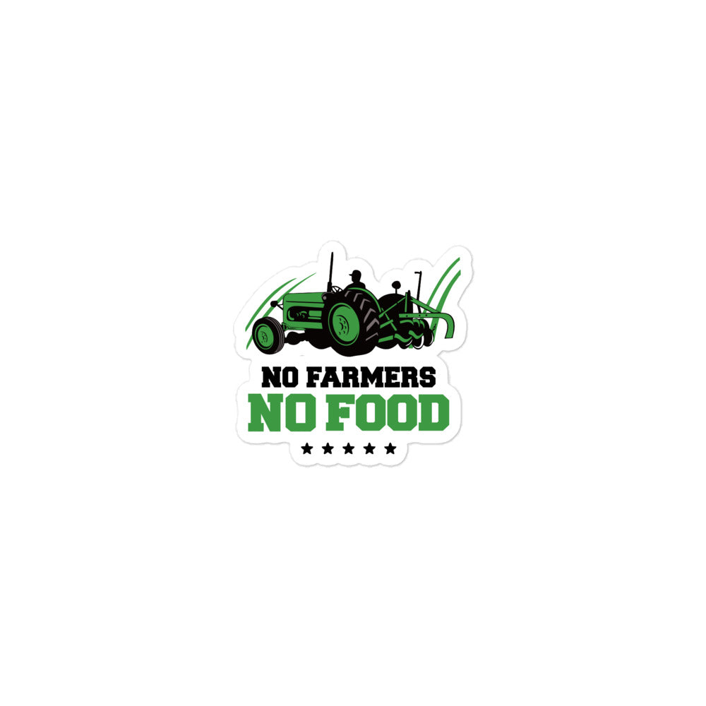 NO FARMERS NO FOOD - Bubble-free stickers