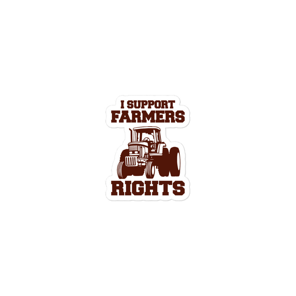 I SUPPORT FARMERS RIGHTS - Bubble-free stickers