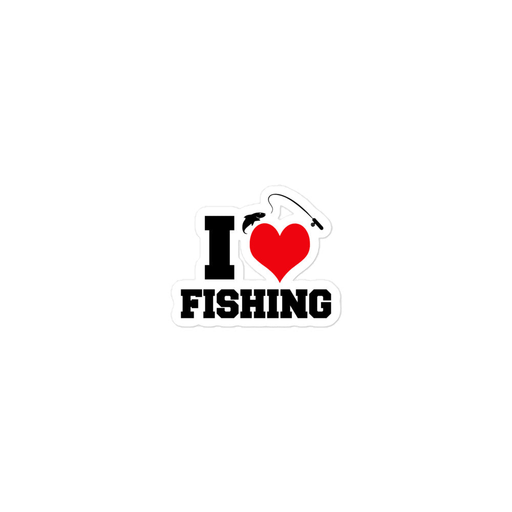 I LOVE FISHING - Bubble-free stickers