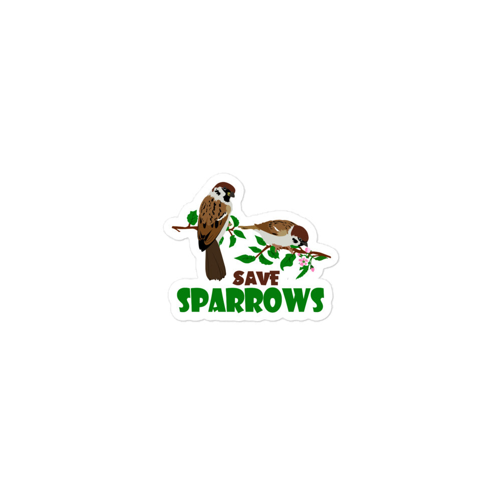 SAVE SPARROWS - Bubble-free stickers