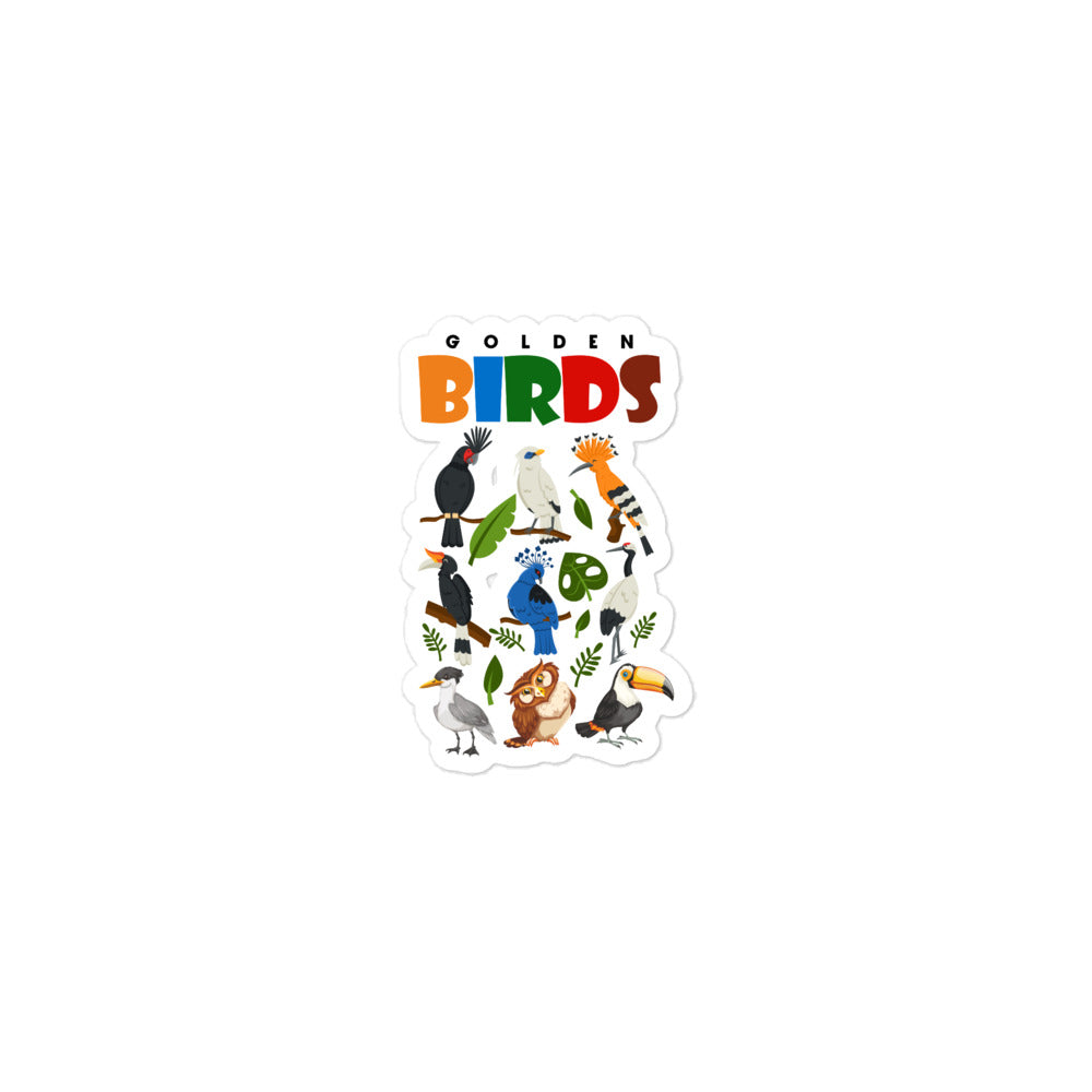 GOLDEN BIRDS - Bubble-free stickers