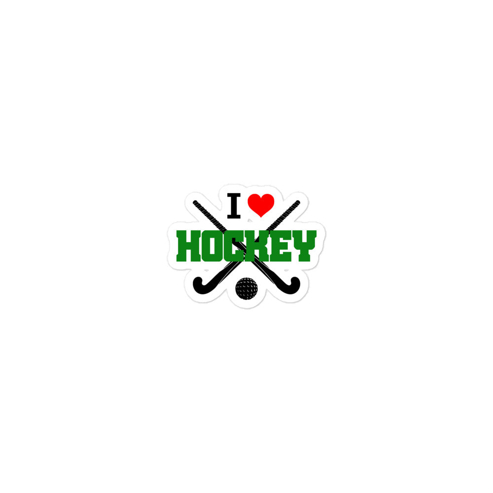 I LOVE HOCKEY - Bubble-free stickers