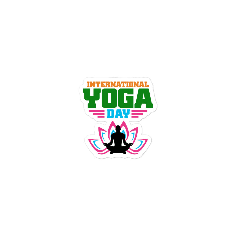 INTERNATIONAL YOGA DAY - Bubble-free stickers