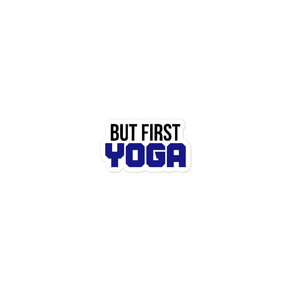 BUT FIRST YOGA - Bubble-free stickers