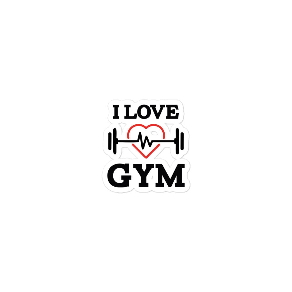 I LOVE GYM - Bubble-free stickers