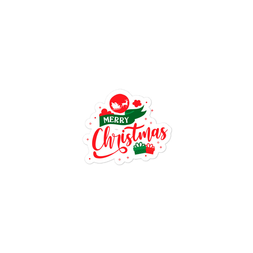 Merry Christmas- Bubble-free stickers