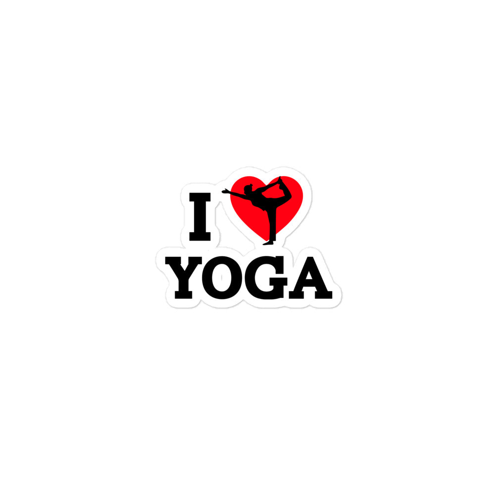 I LOVE YOGA - Bubble-free stickers