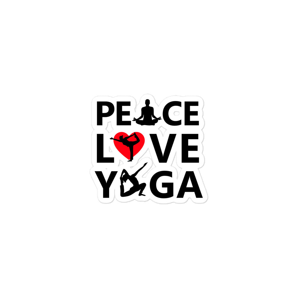 PEACE LOVE YOGA - Bubble-free stickers