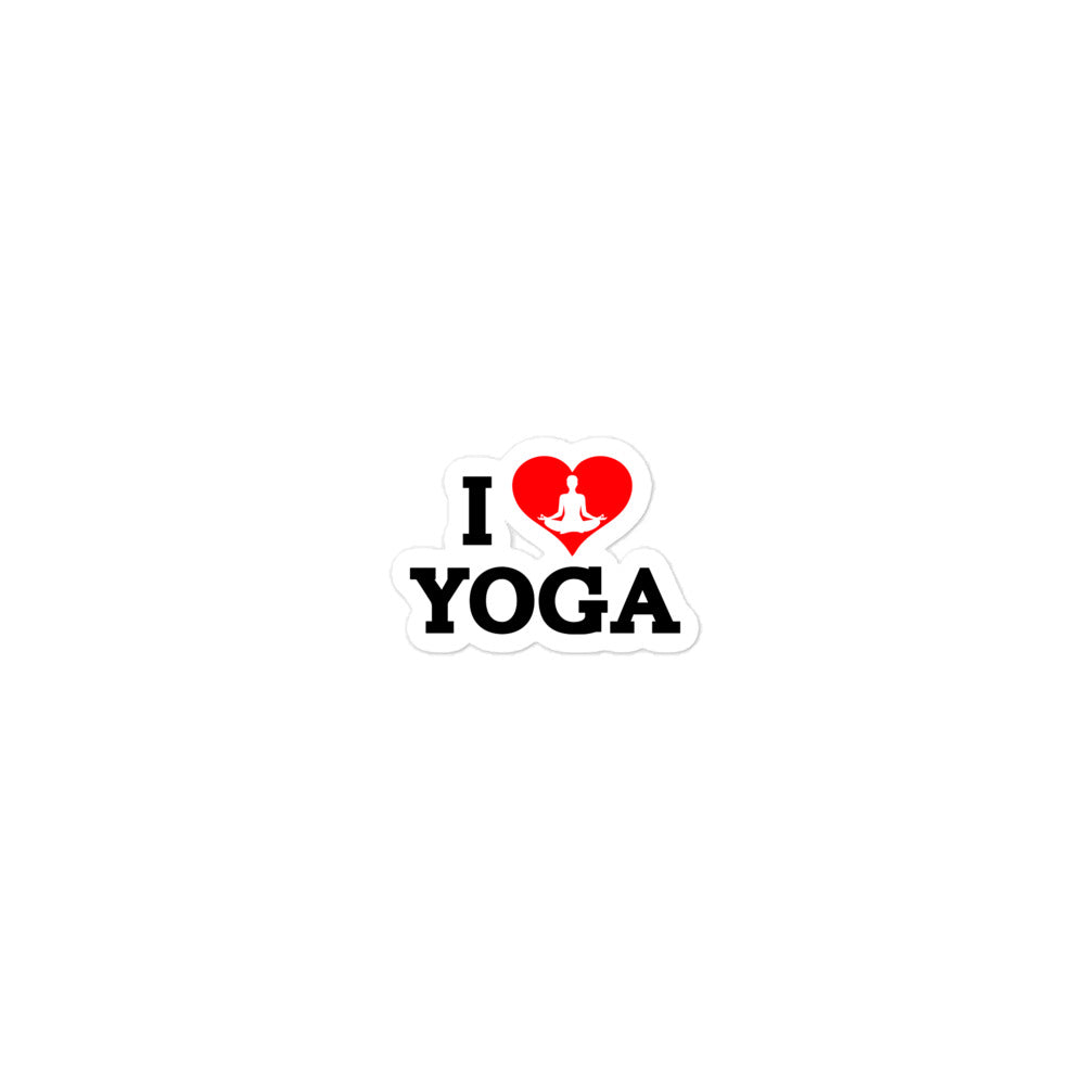 I LOVE YOGA- Bubble-free stickers