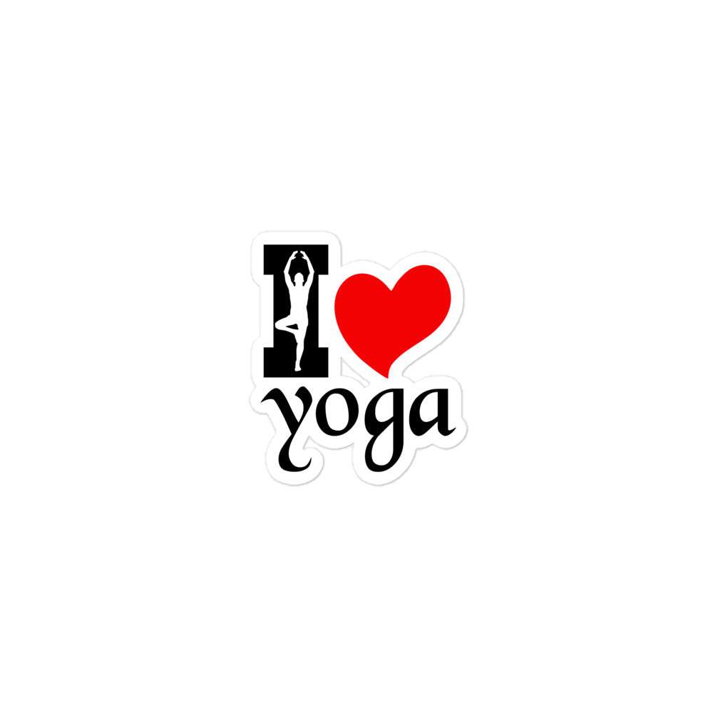 I LOVE YOGA - Bubble-free stickers