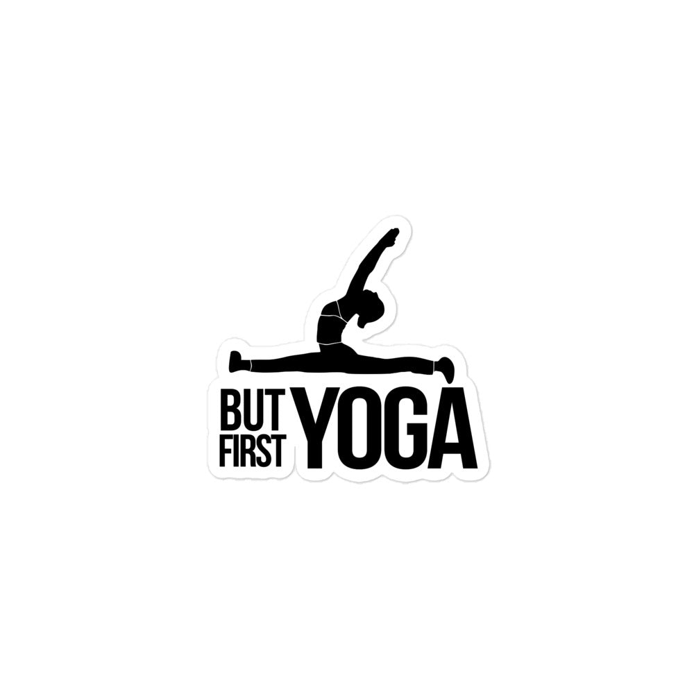 BUT FIRST YOGA - Bubble-free stickers