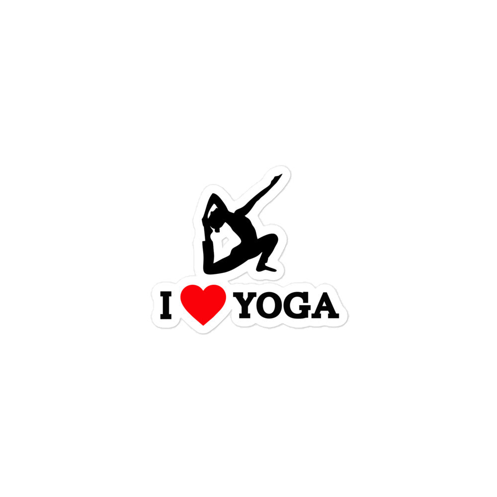 I LOVE YOGA - Bubble-free stickers