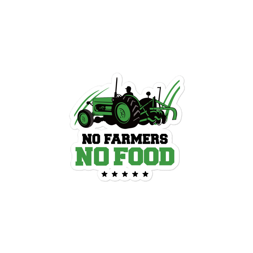 NO FARMERS NO FOOD - Bubble-free stickers