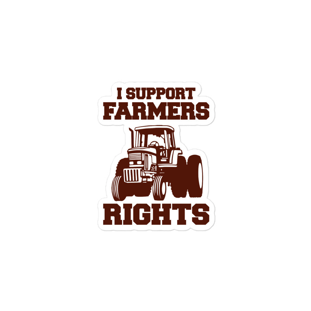 I SUPPORT FARMERS RIGHTS - Bubble-free stickers