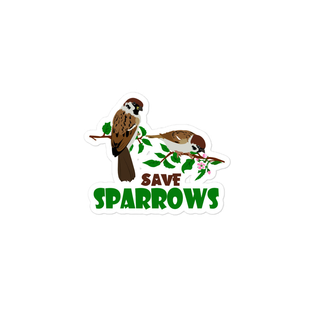 SAVE SPARROWS - Bubble-free stickers