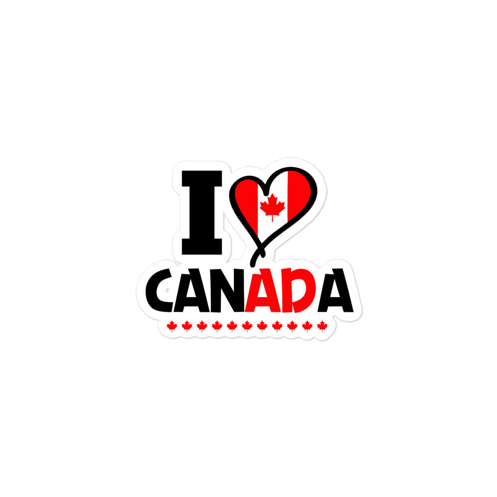 I LOVE CANADA - Bubble-free stickers