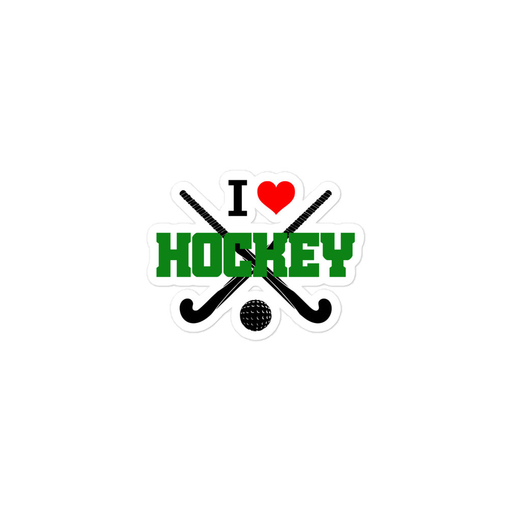 I LOVE HOCKEY - Bubble-free stickers