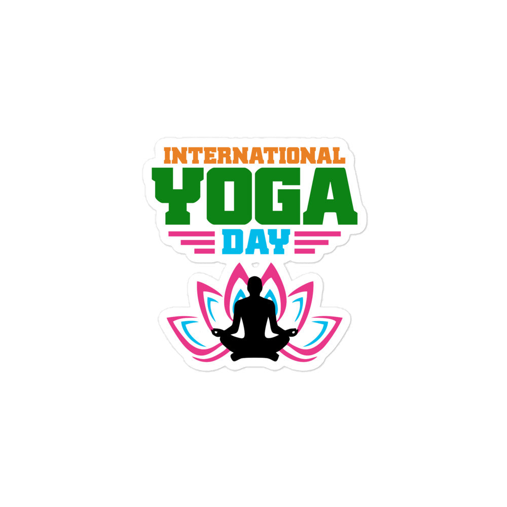 INTERNATIONAL YOGA DAY - Bubble-free stickers