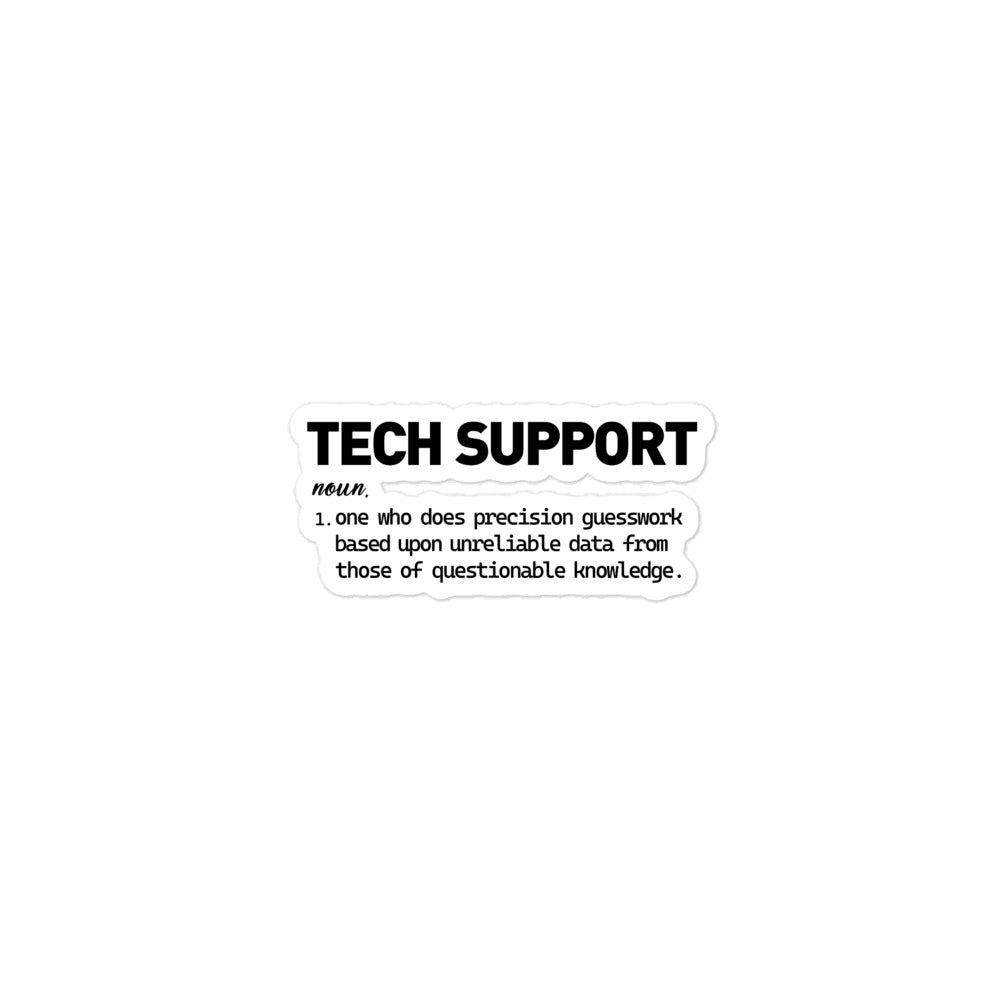 TECH SUPPORT - Bubble-free stickers