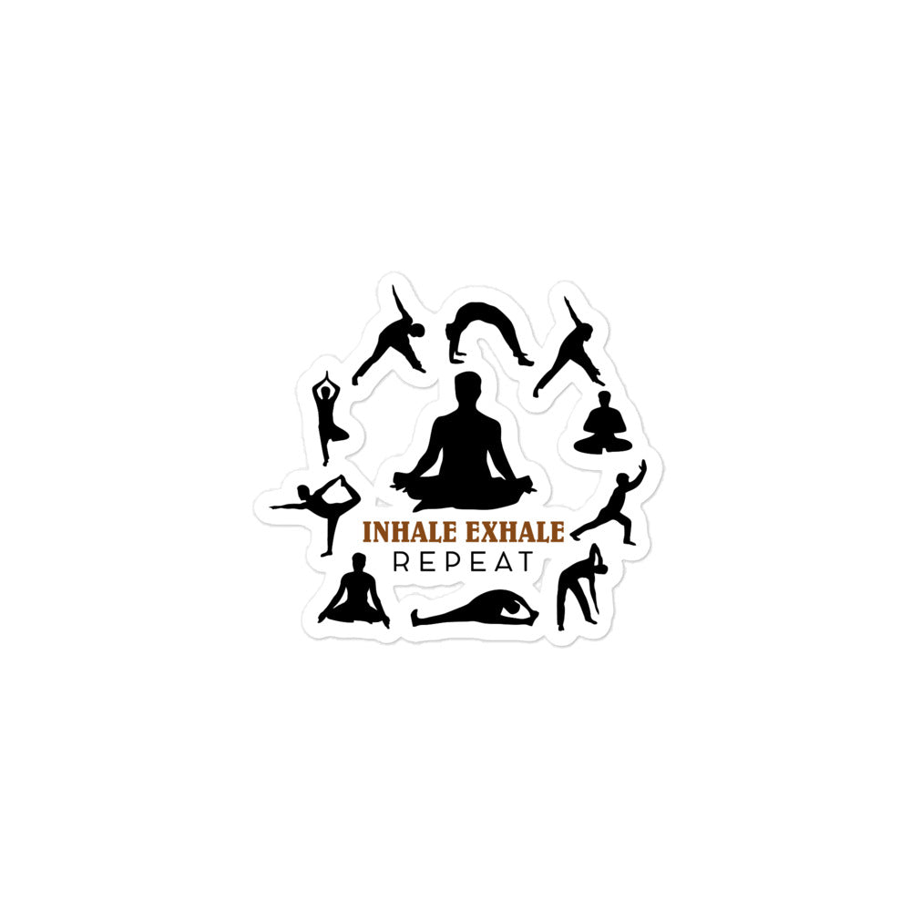 INHALE EXHALE REPEAT - Bubble-free stickers