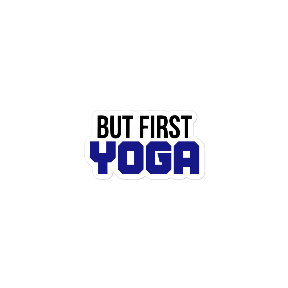BUT FIRST YOGA - Bubble-free stickers