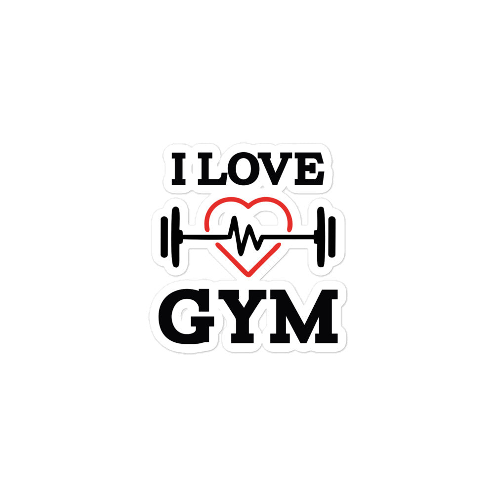 I LOVE GYM - Bubble-free stickers