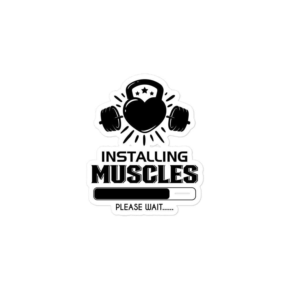 INSTALLING MUSCLES - Bubble-free stickers