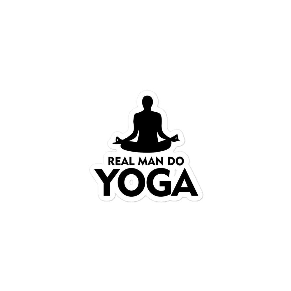 REAL MAN DO YOGA - Bubble-free stickers