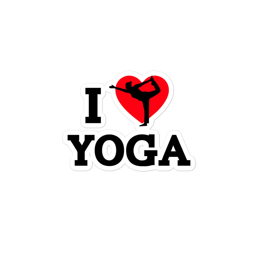 I LOVE YOGA - Bubble-free stickers