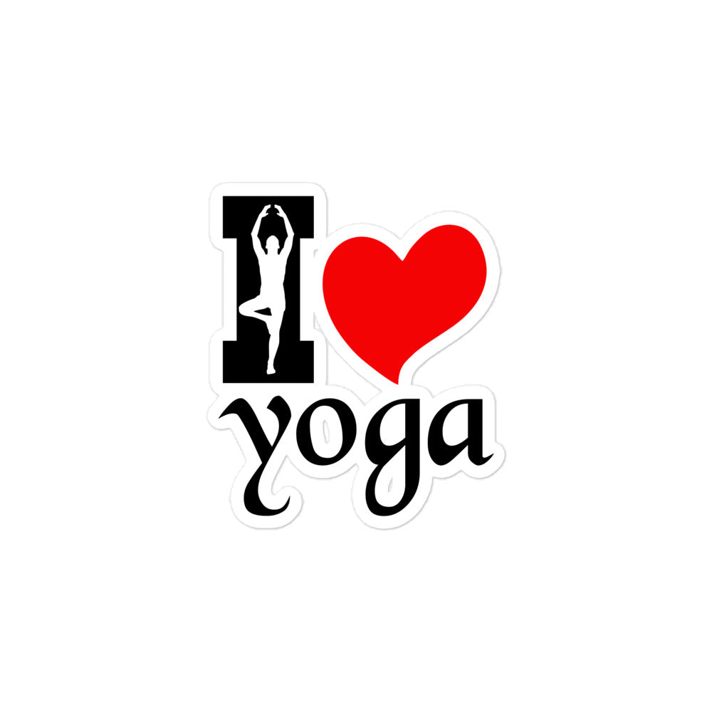 I LOVE YOGA - Bubble-free stickers