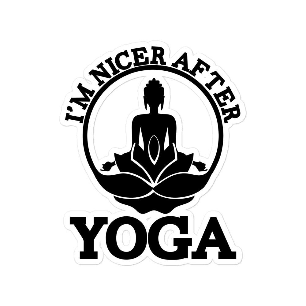 I'M NICER AFTER YOGA - Bubble-free stickers