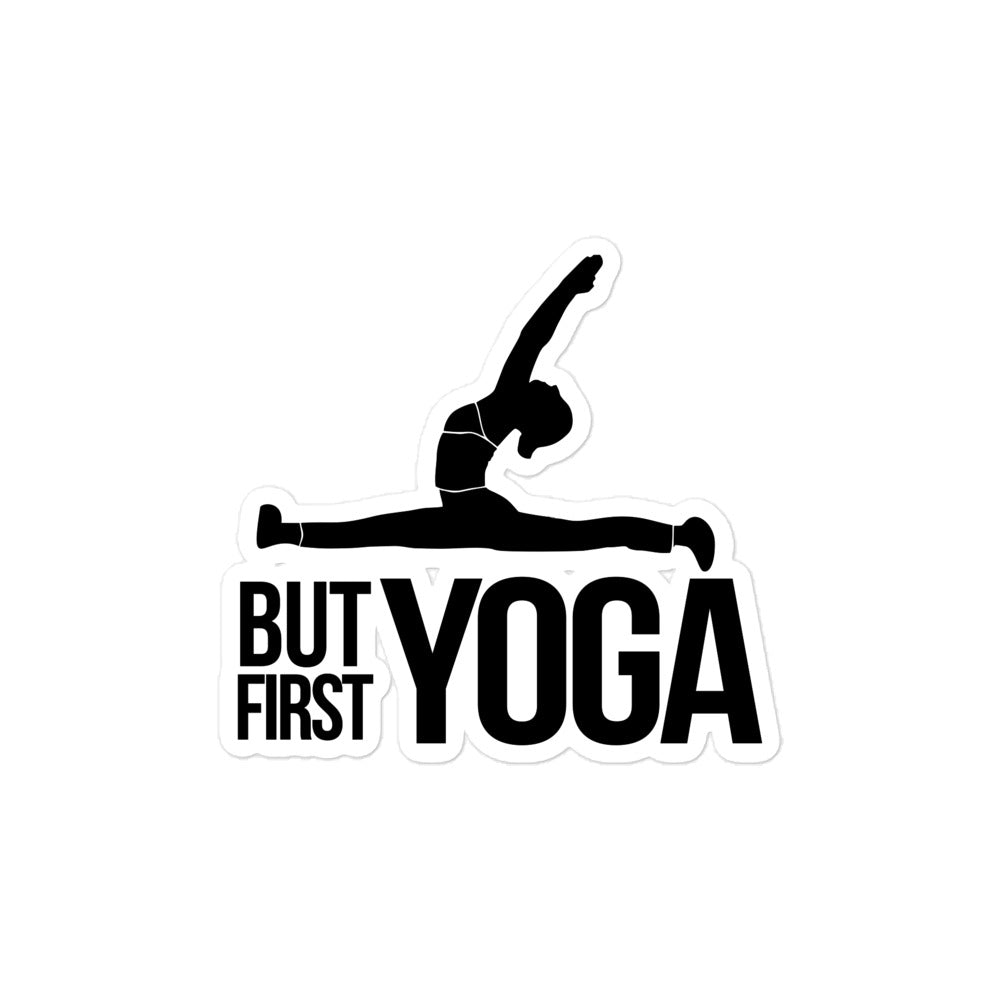 BUT FIRST YOGA - Bubble-free stickers