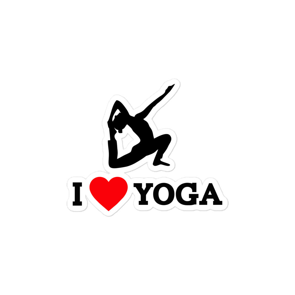 I LOVE YOGA - Bubble-free stickers