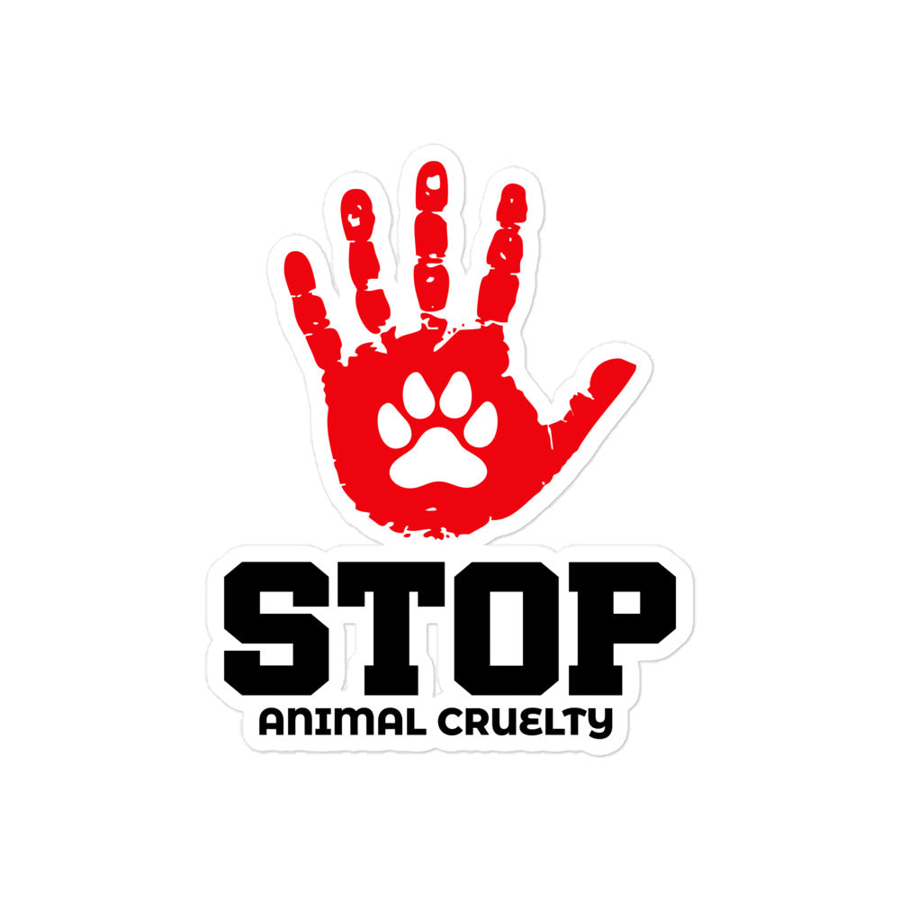 STOP ANIMAL CRUELTY - Bubble-free stickers