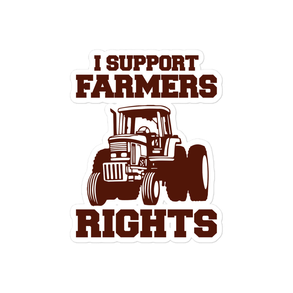 I SUPPORT FARMERS RIGHTS - Bubble-free stickers