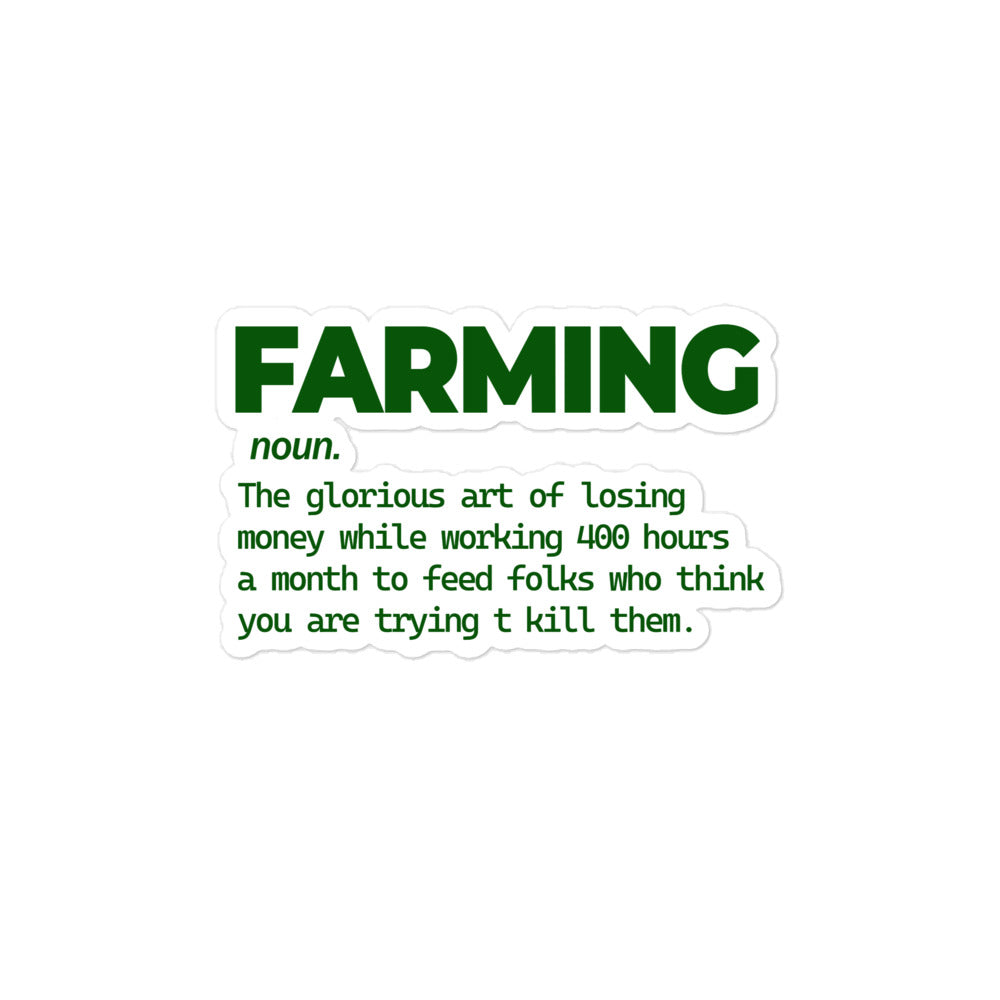 FARMING - Bubble-free stickers