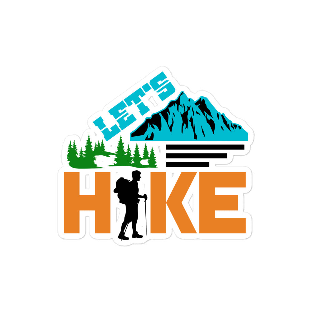 LET'S HIKE - Bubble-free stickers