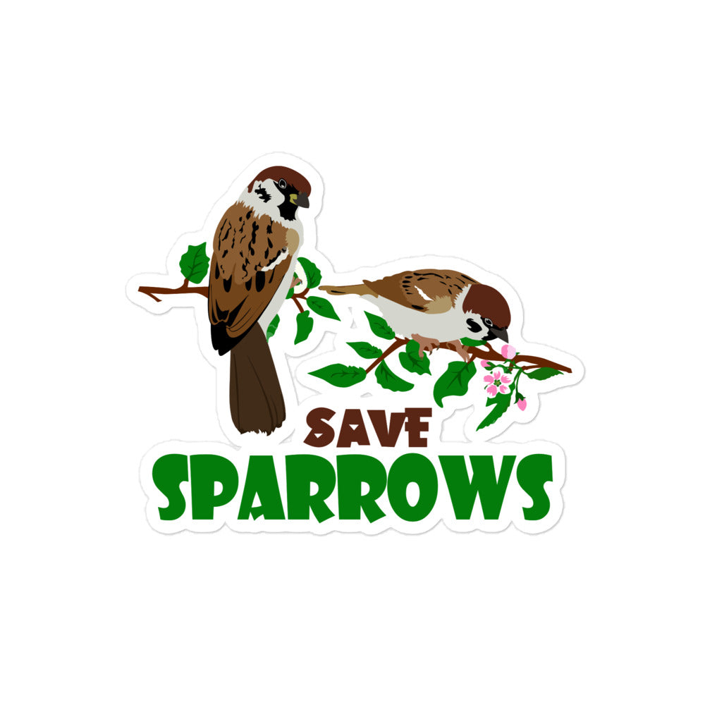 SAVE SPARROWS - Bubble-free stickers