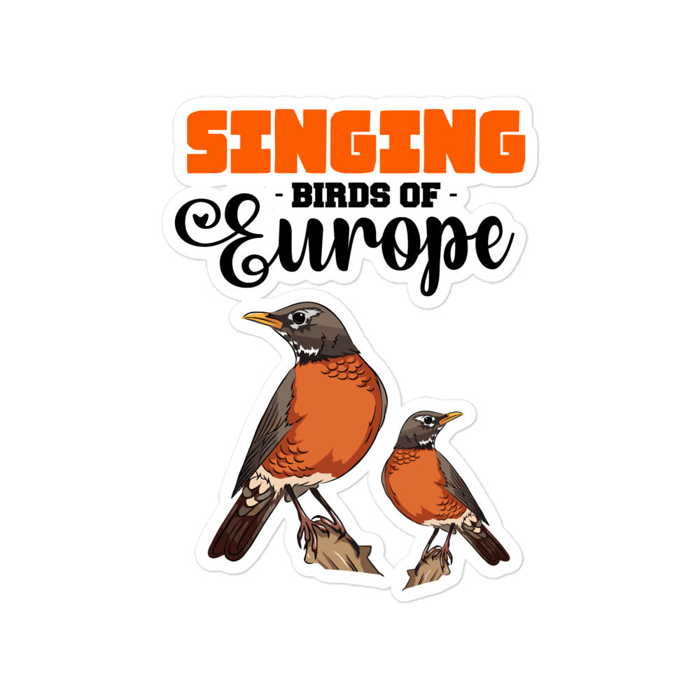 SINGING BIRDS OF EUROPE - Bubble-free stickers